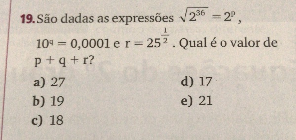 matemática básica. potência